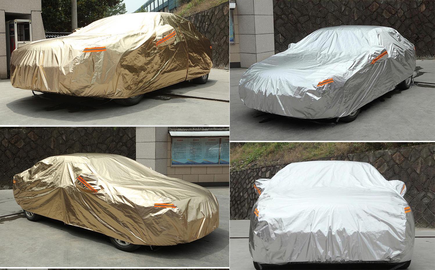  Sarung  Cover Mobil  Sedan  Alumunium Size 3S Silver 